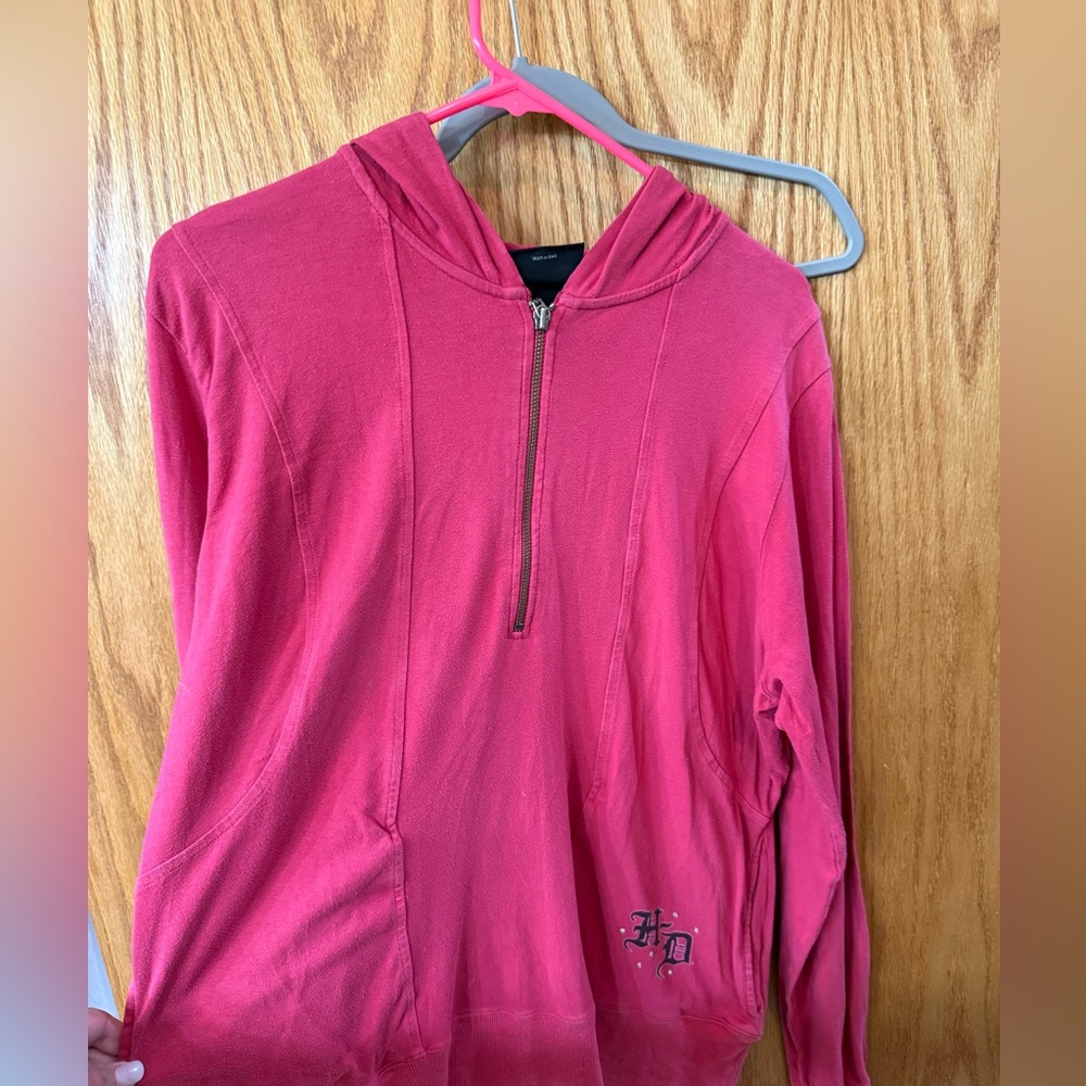 Harley-Davidson Women's Pink Half-Zip Hoodie